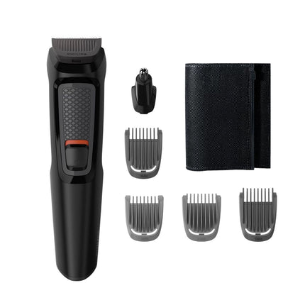 Philips Multigroom Series 3000 6 σε 1 Επαναφορτιζόμενο Τρίμερ Προσώπου με Αυτοακονιζόμενες Λεπίδες και Εξάρτημα για Μύτι, Αυτιά & Αυτονομία έως 60 Λεπτά MG3710/15