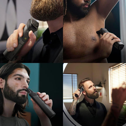 Philips All in One Trimmer Series 7000 13 σε 1 Επαναφορτιζόμενο Τρίμερ για Πρόσωπο, Μαλλιά και Σώμα με BeardSense 0,5 έως 16 mm Αυτονομία έως 120 MG7920/15 Λεπτά