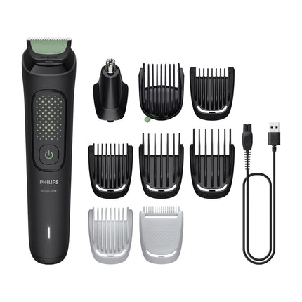 Philips All in One Trimmer Series 3000 9 σε 1 Επαναφορτιζόμενο Τρίμερ για Πρόσωπο, Μαλλιά και Σώμα με Αυτοακονιζόμενες Λεπίδες, Απαλό Τριμάρισμα & Αυτονομία έως 90 Λεπτά MG3945/15