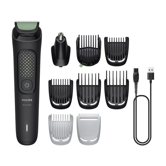 Philips All in One Trimmer Series 3000 9 σε 1 Επαναφορτιζόμενο Τρίμερ για Πρόσωπο, Μαλλιά και Σώμα με Αυτοακονιζόμενες Λεπίδες, Απαλό Τριμάρισμα & Αυτονομία έως 90 Λεπτά MG3945/15
