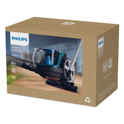 Philips PowerPro Compact Series 3000 Ηλεκτρική Σκούπα 900W Χωρίς Σακούλα για Κατοικίδια με Δοχείο Σκόνης 1.5L, Τεχνολογία PowerCyclone 5 & Φίλτρο Allergy H13 FC9334/09 Πράσινο