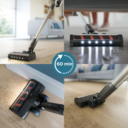 PHILIPS 3000 Series Ασύρματη Επαναφορτιζόμενη Σκούπα Stick 25.2V  με PowerCyclone 8 και Πέλμα LED XC3031/01 Μαύρο