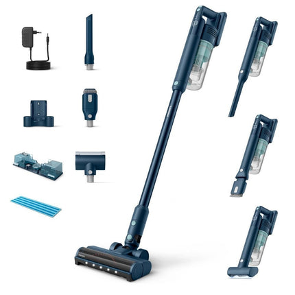 PHILIPS 5000 Series Ασύρματη Επαναφορτιζόμενη Σκούπα Stick 25.2V Aqua με LED Πέλμα & Εξάρτημα για Κατοικίδια XC5141/01 Μπλε