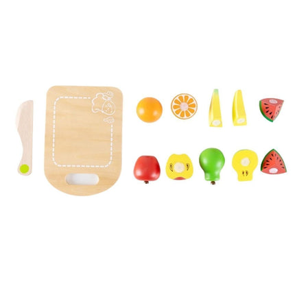 PHOOHI Ξύλινο Σετ Κοπής Φρούτων με Ασφαλή Σχεδίαση, Ιδανικό για Παιδιά από 18 Μηνών &amp; Άνω