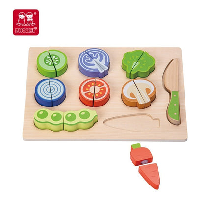 PHOOHI PH01F012 Παιδικό Ξύλινο Παιχνίδι Δίσκος Λαχανικών