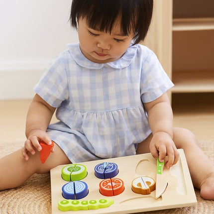 PHOOHI PH01F012 Παιδικό Ξύλινο Παιχνίδι Δίσκος Λαχανικών