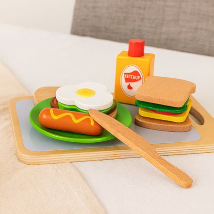 PHOOHI PH01E012 Παιδικό Ξύλινο Παιχνίδι Σετ Σαντουιτς