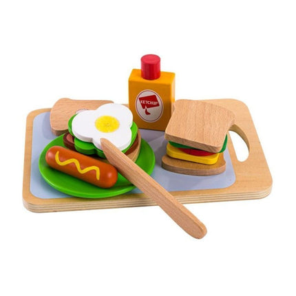 PHOOHI PH01E012 Παιδικό Ξύλινο Παιχνίδι Σετ Σαντουιτς