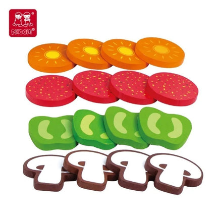 PHOOHI PH01I003 Παιδικό Ξύλινο Παιχνίδι Πίτσα Grill