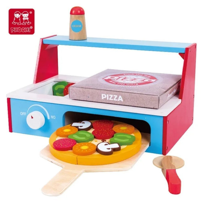 PHOOHI PH01I003 Παιδικό Ξύλινο Παιχνίδι Πίτσα Grill