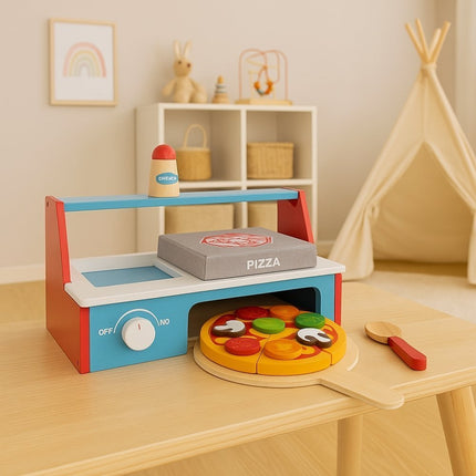 PHOOHI PH01I003 Παιδικό Ξύλινο Παιχνίδι Πίτσα Grill