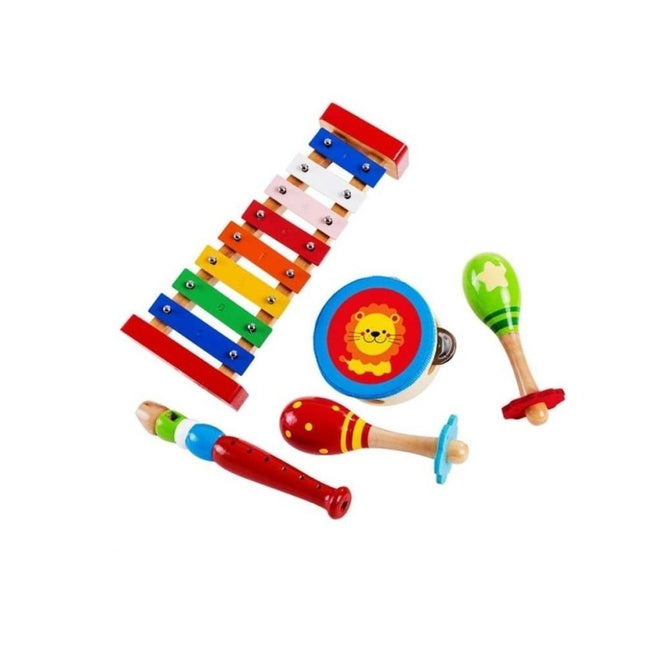 PHOOHI Πολύχρωμο Ξύλινο Μουσικό Σετ για Παιδιά, Ιδανικό για Μικρούς Μουσικούς!