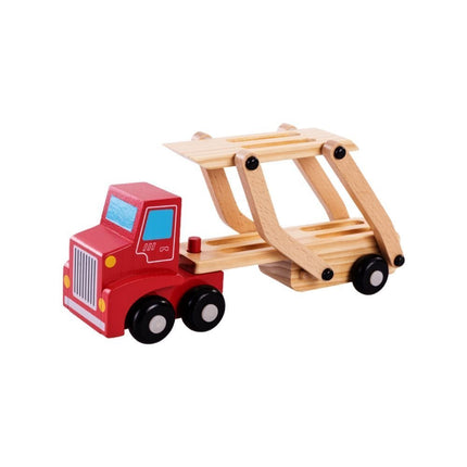 PHOOHI Ξύλινο Φορτηγό Μεταφοράς Αυτοκινήτων, Εκπαιδευτική Ψυχαγωγία για Μικρούς Οδηγούς!