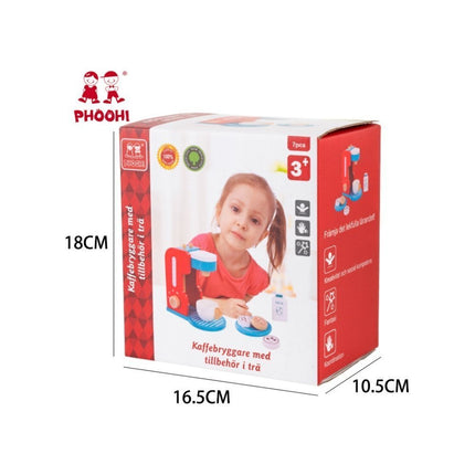 PHOOHI SAWT18024 Παιδικό Ξύλινο Παιχνίδι Σετ Καφετιέρας