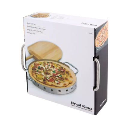 Broil King Σετ Πέτρας Ψησίματος Pizza για Grill με Ξύλινη Σπάτουλα 69816