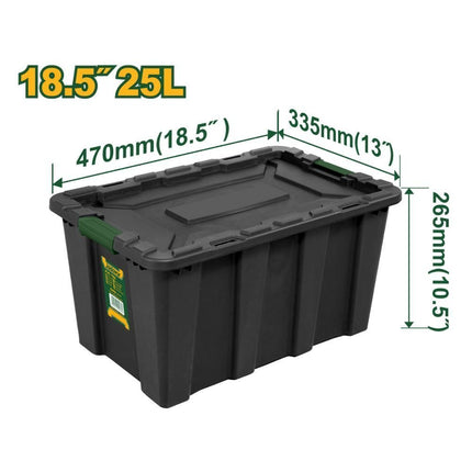 Jadever Πλαστικό Κουτί Αποθήκευσης 18.5″, 25L, Μαύρο