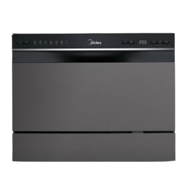 Midea Mini Compact Πλυντήριο Πιάτων 6 Σερβιτσιών με Wi-Fi, Extra Dry, Self-Clean 70°C & Ψηφιακό Panel, MTD55S400X Inox