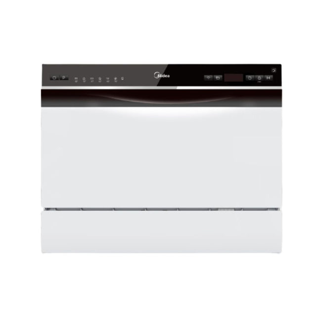 Midea Mini Compact Πλυντήριο Πιάτων 6 Σερβιτσιών με Wi-Fi, Extra Dry, Self-Clean 70°C & Ψηφιακό Panel, MTD55S400W Λευκό