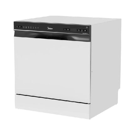 Midea Compact Πλυντήριο Πιάτων 8 Σετ με 7 Προγράμματα, Wi-Fi, Extra Dry & Hygiene 70°C, MTD55S500W Λευκό