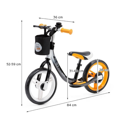 KinderKraft Space Παιδικό Ποδήλατο Ισορροπίας με Αξεσουάρ 3+ Ετών Πορτοκαλί