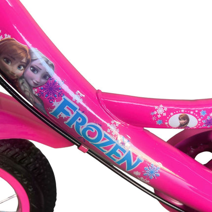 Παιδικό Ποδήλατο Frozen 14″ με Βοηθητικές Ρόδες και Καλαθάκι 3+ Ετών Ροζ
