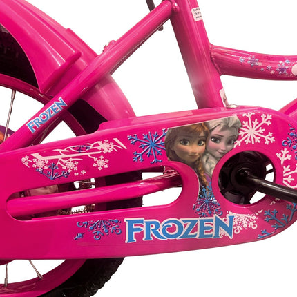 Παιδικό Ποδήλατο Frozen 14″ με Βοηθητικές Ρόδες και Καλαθάκι 3+ Ετών Ροζ