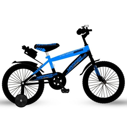 Ποδήλατο Hammer με Βοηθητικές Ρόδες 16″ σε Μπλε/Μαύρο Χρώμα, 4-6 ετών