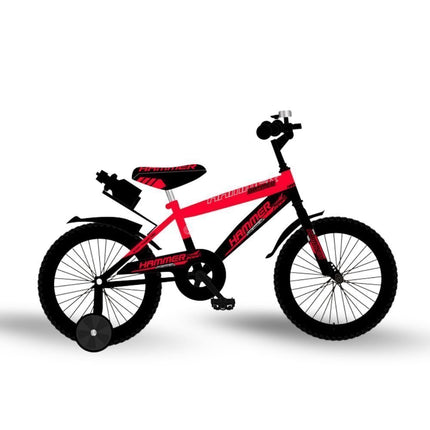 Ποδήλατο Hammer με Βοηθητικές Ρόδες 14″ σε Κόκκινο/Μαύρο Χρώμα, 3-5 ετών