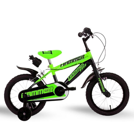 Ποδήλατο Hammer με Βοηθητικές Ρόδες 16″ σε Πρασινο/Μαύρο Χρώμα, 4-6 ετών