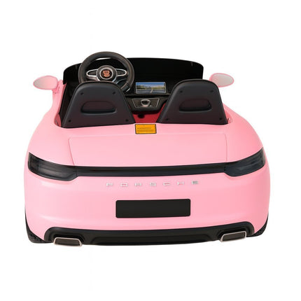 Porche Ηλεκτροκίνητο Αυτοκίνητο 12V με 2 Δερμάτινα Καθίσματα, Λειτουργία Drift, Ηχητικά Εφέ & Bluetooth Ροζ, 3+ Ετών