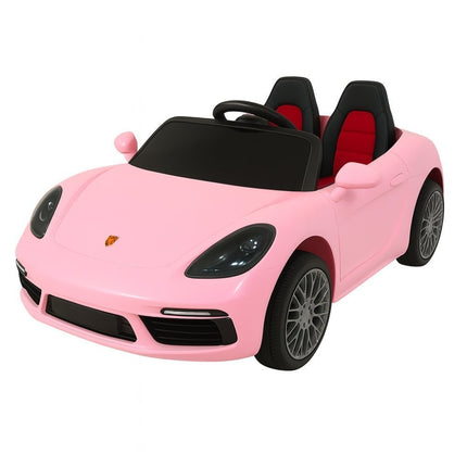 Porche Ηλεκτροκίνητο Αυτοκίνητο 12V με 2 Δερμάτινα Καθίσματα, Λειτουργία Drift, Ηχητικά Εφέ & Bluetooth Ροζ, 3+ Ετών