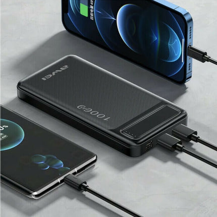 AWEI Power Bank 10000mAh Φορητός Φορτιστής Ταχείας Φόρτισης με Διπλές Θύρες USB, Μαύρο P5K