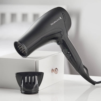 Remington Power Dry Σεσουάρ Μαλλιών 2000W με Κεραμική Ιονική Σχάρα, Οικολογική Ρύθμιση και Κουμπί Κρύου Αέρα D3010