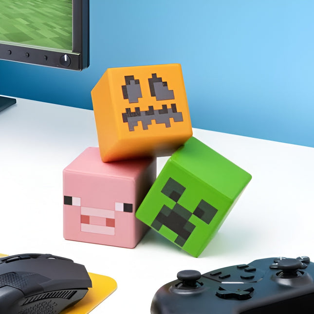 Paladone Minecraft Creeper Αντιστρές Κύβος Squishy Anti-Stress Block 6cm Πράσινο, 3+ Ετών