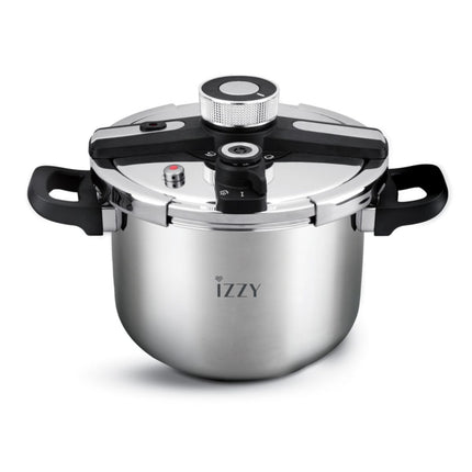IZZY Χύτρα Ταχύτητας Gourmet 7L 24cm με Τριπλό Πάτο & 2 Ρυθμίσεις Πίεσης Inox