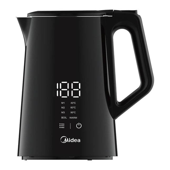 Midea MKE15508D2RCK Ψηφιακός Ηλεκτρικός Βραστήρας 1,5L 2200W με 4 Ρυθμίσεις Θερμοκρασίας, Οθόνη LED, Χειρισμό Αφής & Keep Warm Μαύρο