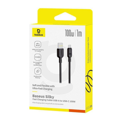 Baseus Cable USB-C to USB-A Silky Series 2.0m 100W Black