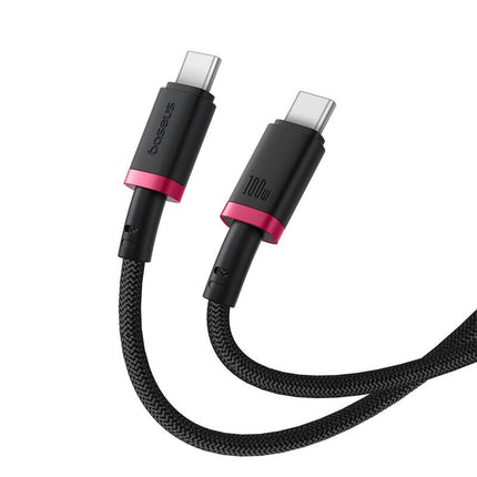 Baseus Cable USB-C to USB-C Dura Braided 1.0m 100W Black+Red