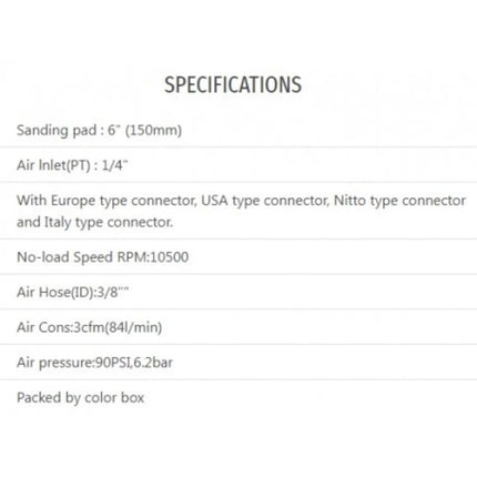Total TAT91512 Έκκεντρο Τριβείο Αέρος με Διάμετρο 150mm