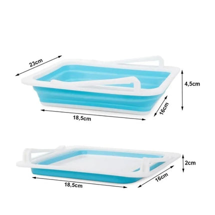 Πτυσσόμενο δοχείο ψυγείου για αποθήκευση τροφίμων μπλε JM-626