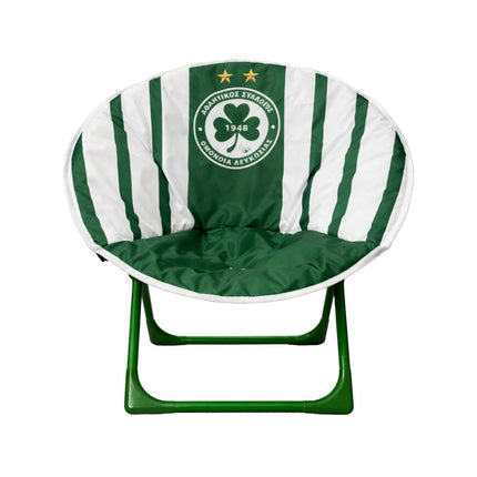 Παιδική Πτυσσόμενη Καρέκλα Ομόνοια Λευκωσίας με Μαλακό Κάθισμα & Μεταλλικό Σκελετό Πράσινο