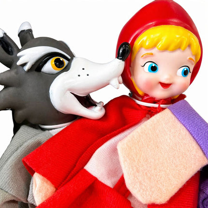 Puppet Valley Κοκκινοσκουφίτσα Σετ Χειροκουκλάκια με Ιστορία 4 Τεμάχια 3+ Ετών