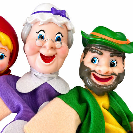 Puppet Valley Κοκκινοσκουφίτσα Σετ Χειροκουκλάκια με Ιστορία 4 Τεμάχια 3+ Ετών