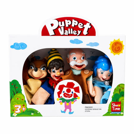 Puppet Valley Πινόκιο Σετ Χειροκουκλάκια με Ιστορία 4 Τεμάχια 3+ Ετών