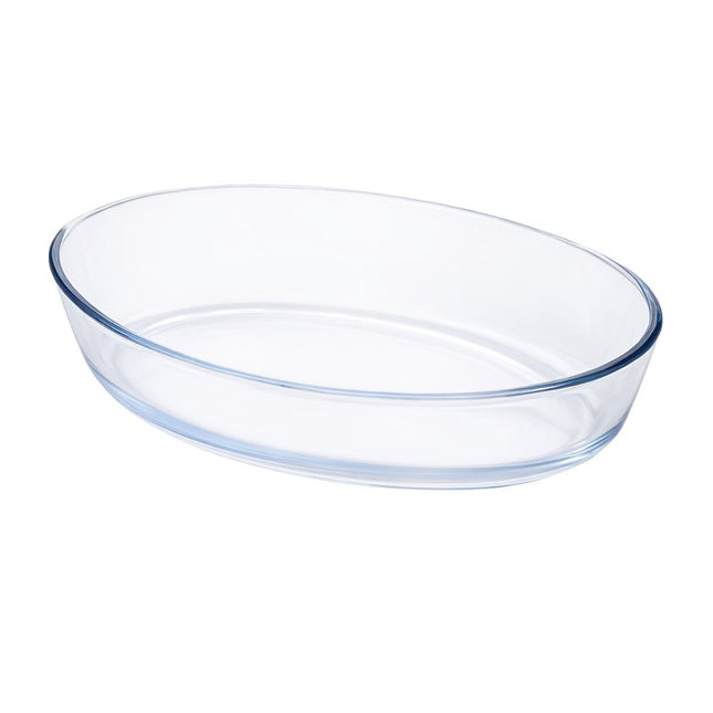 Πυρίμαχο Γυάλινο Οβάλ Ταψί 21.5x30cm με Χωρητικότητα 2.4L