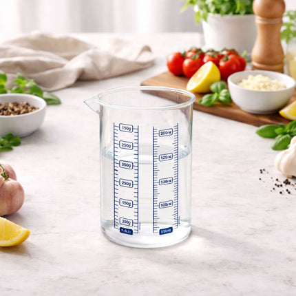 Πυρίμαχος Γυάλινος Μετρητής 0.5L 7×13.8cm με Διαβαθμίσεις
