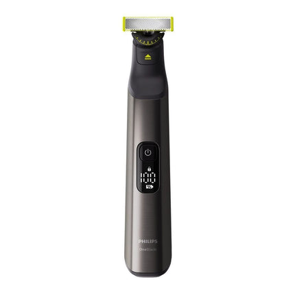 PHILIPS OneBlade Pro 360 Επαναφορτιζόμενη Κουρευτική Μηχανή Σώματος & Προσώπου με Λεπίδα 360°, 14 Ρυθμίσεις Μήκους 0,4-10 mm, Αδιάβροχο, Τεχνολογία Διπλής Προστασίας & έως 120 Λεπτά Λειτουργίας QP6551/15