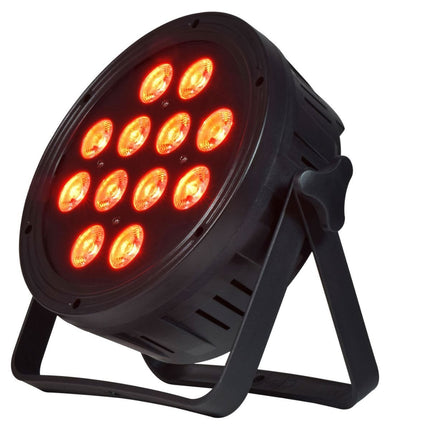 QTXlight PAR-186 Επαγγελματικό LED Φωτιστικό Σκηνής με 12 COB LEDs 6-σε-1 & DMX Έλεγχο, Μαύρο 154.042UK