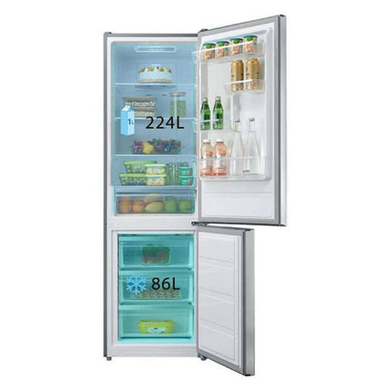 Midea Ψυγείο Δίπορτο 310Lt Total No Frost με LED Οθόνη & MultiCooling, MDRB424FGE02O Inox