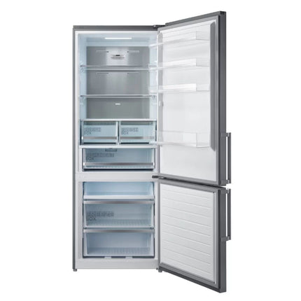 Midea Ψυγειοκαταψύκτης No Frost 435L με Τεχνολογία Metal Cooling, MultiFlow & FastFreeze, Inox MDRB593FGE02
